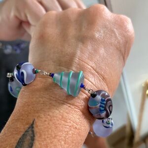 Unique Multicolor Glass Beaded Bracelet